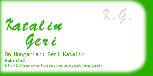 katalin geri business card